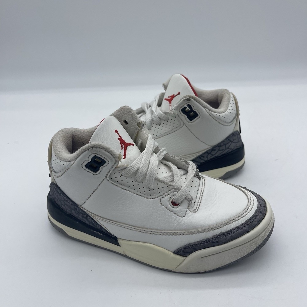 Nike Air Jordan 3 Retro Kid's Size 11C Shoes DM0966-100 'White Cement' Sneakers